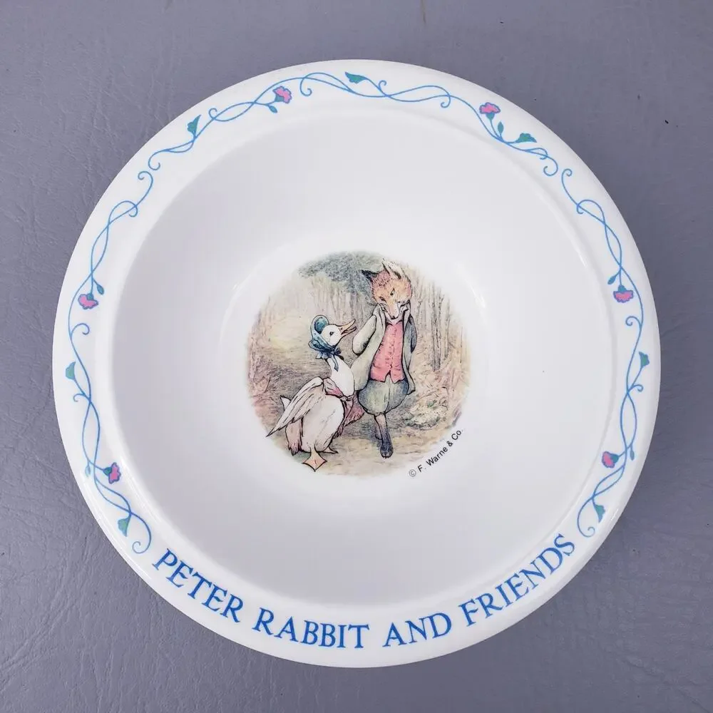Beatrix Potter Peter Rabbit Melamine Divided Dinner Plate And Bowl